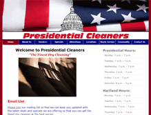 Tablet Screenshot of presidentialcleaners.net